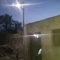 Solar street light in a rural area